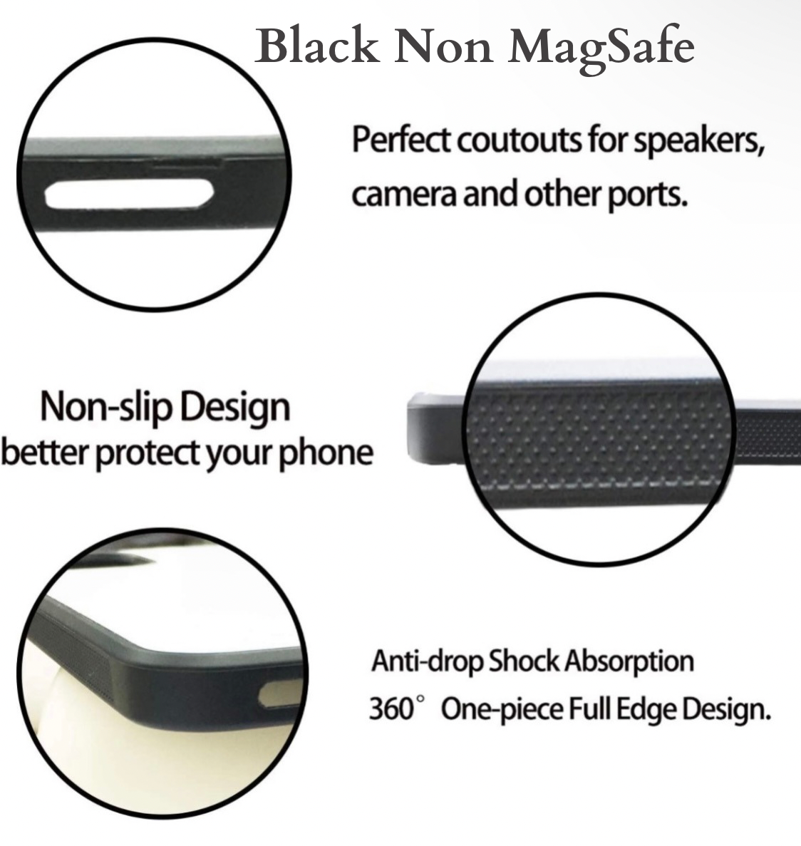 Black Leather Sugar Skull MagSafe Compatible Phone Case