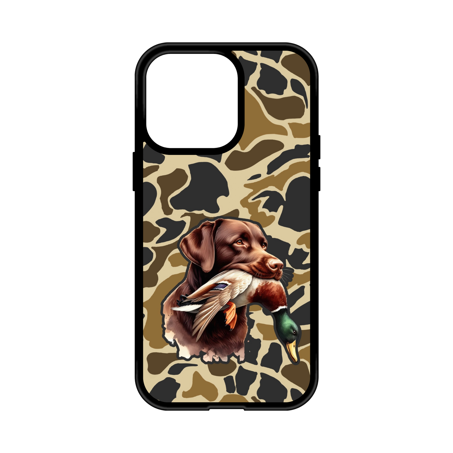 Camo Chocolate Lab Duck Hunting MagSafe Compatible Phone Case