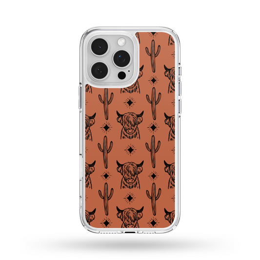 Burnt Orange Highland Cow MagSafe Compatible Phone Case