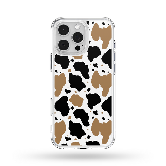 Brown and black cow print western MagSafe Compatible phone case