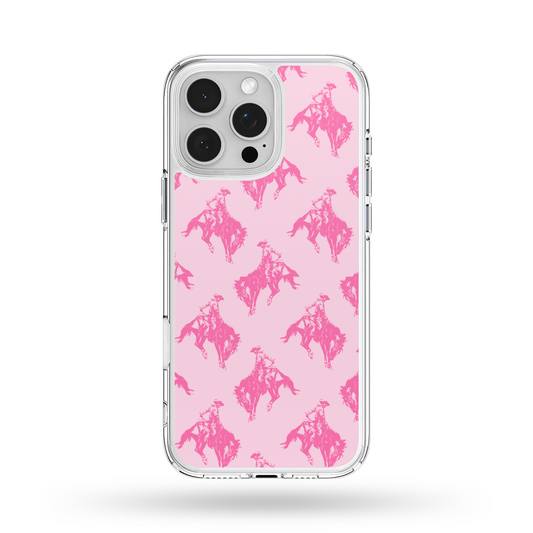 Pink Bronc Rider MagSafe Compatible Phone Case