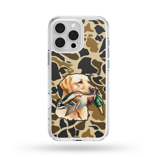 Camo Yellow Lab Duck Dog MagSafe Compatible Phone Case